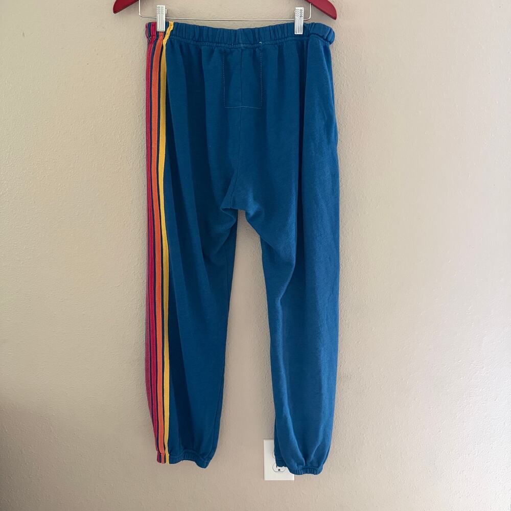 Aviator Nation 5 Stripe Sweatpants in a Cobalt blue colorway - Picture 5 of 9